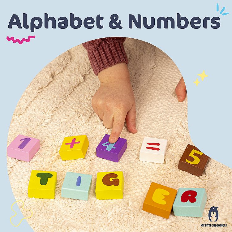 alphabet and numbered blocks