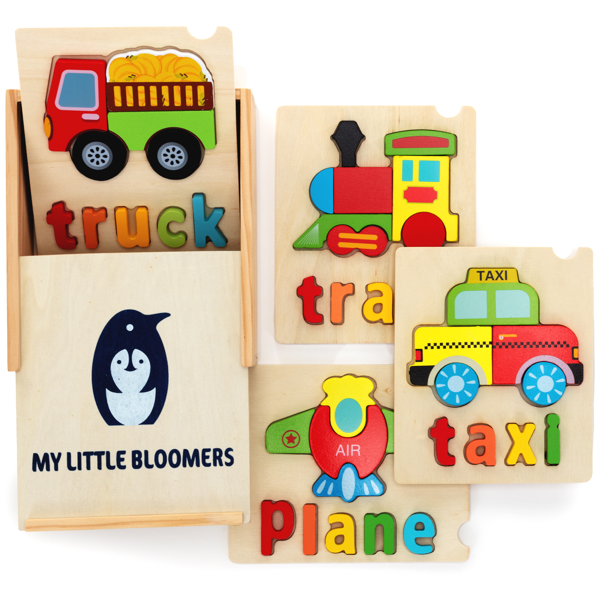 Montessori Wooden Transportation Puzzle